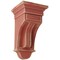 Ekena Millwork 6 1/2"W x 6 1/2"D x 12"H Raised Fluting Wood Vintage Decor Corbel, Salvage Red CORWD06X06X12RARD - alternate 1